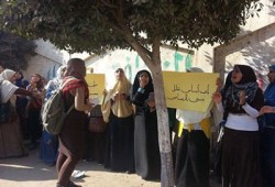 وقفة لألتراس ثوري بنات بقطور- غربية ضد جرائم الانقلاب