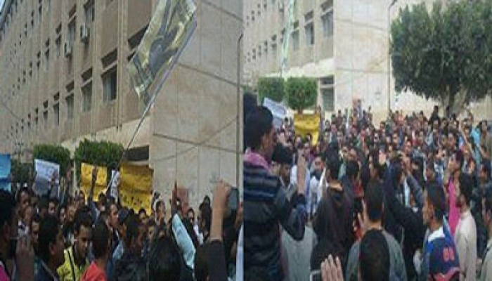 بالصور.. مظاهرات حاشدة لطلاب جامعة الأزهر بطنطا
