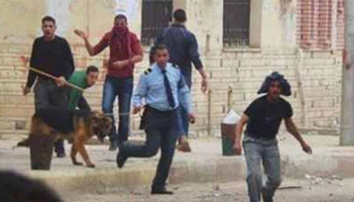 ميليشيات الانقلاب تطلق الكلاب البوليسية على طلاب جامعة الزقازيق