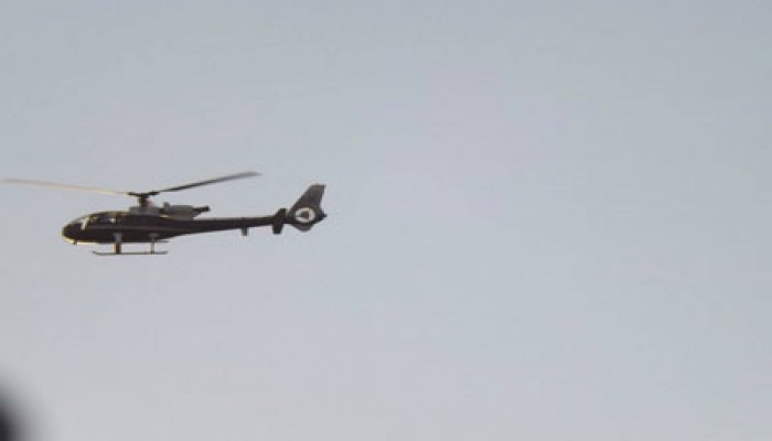 تحليق مكثف لطيران الشرطة فوق جامعة الأزهر