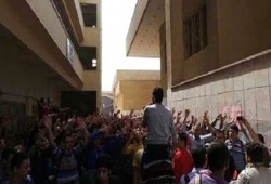 بالصور.. مسيرة حاشدة لطلاب جامعة حلوان