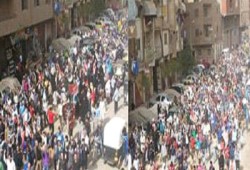 أهالي المرج ينتفضون في مظاهرة حاشدة ضد الانقلاب