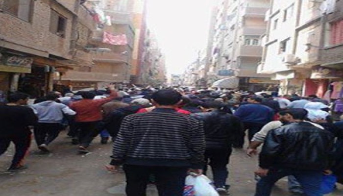 مسيرة حاشدة من مسجد القدسي بعين شمس