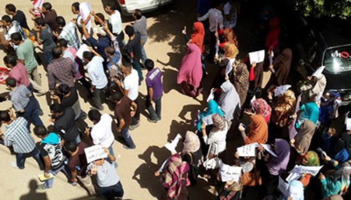 مسيرة حاشدة لطلاب سوهاج بأسبوع "لن يحكمنا الصهاينة والأمريكان"