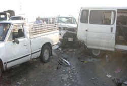 مصرع 16 في تصادم مروع بطريق "أسيوط الصحراوي"
