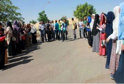 وقفة لطلاب أسوان رفضًا لحكم العسكر وعودة الحرس للجامعة