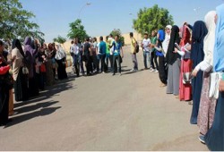 وقفة لطلاب أسوان رفضًا لحكم العسكر وعودة الحرس للجامعة