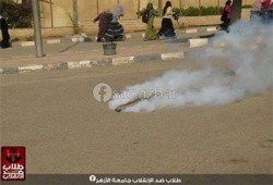 الانقلاب يستخدم هليكوبتر في الاعتداء على طلاب أزهر القاهرة