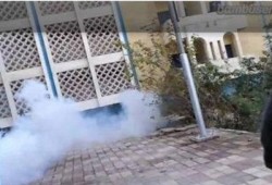 قوات الانقلاب تطلق الغاز بمحيط زراعة الأزهر والمدينة الجامعية