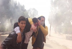 إصابة العشرات من طلاب بالأزهر بالخرطوش والاختناقات