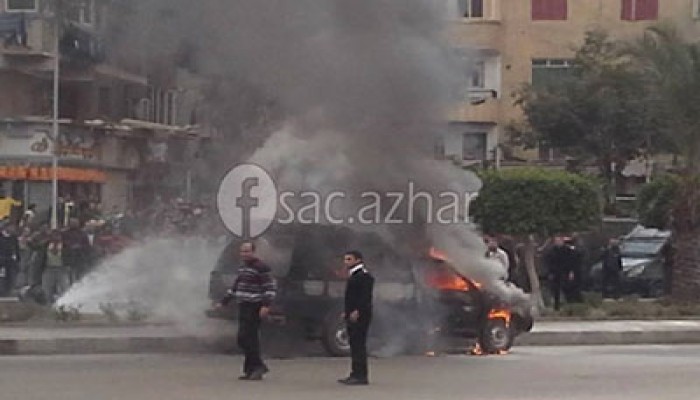 داخلية الانقلاب تفر من غضب طلاب الأزهر