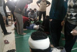 إصابة العشرات من طلاب الأزهر وتحويلهم للمستشفى الميداني بالمدينة