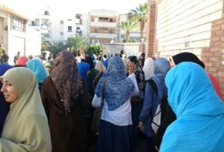 تظاهرة حاشدة لطلاب "جامعة دمياط" لمقاطعة وثيقة الانقلاب