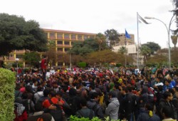 بالفيديو.. طلاب عين شمس يهتفون: سيسي ايه اتخن منه ودوسنا عليه