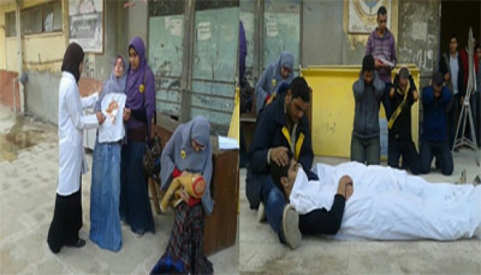 بالصور.. مجازر العسكر في عرض تمثيلي ببترول وتعدين السويس