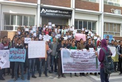 إضراب بهندسة أسيوط للتنديد بمجازر الانقلاب ضد الطلاب
