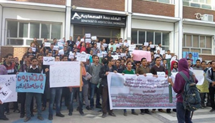 إضراب بهندسة أسيوط للتنديد بمجازر الانقلاب ضد الطلاب