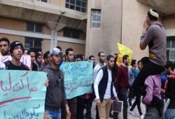 مظاهرة لطلاب هندسة بنها للإفراج عن زملائهم المعتقلين
