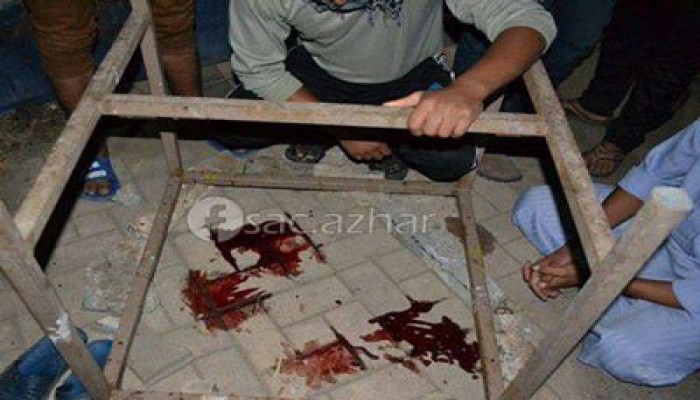 مظاهرة طلابية بجامعة المنصورة احتجاجًا على اعتداء الانقلاب على طلاب الأزهر