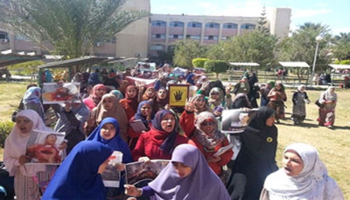 بالفيديو.. مسيرة حاشد لطلاب دمياط للمطالبة بالقصاص للشهداء