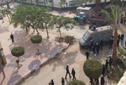 اقتحام حرم جامعة الزقازيق لفض إضراب طلاب الهندسة بالقوة