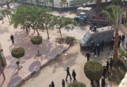 اقتحام حرم جامعة الزقازيق لفض إضراب طلاب الهندسة بالقوة