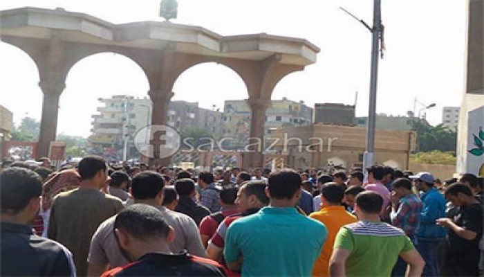 بالصور.. مظاهرة حاشدة لطلاب الأزهر ضد أحكام حبس زملائهم