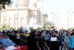 وقفة احتجاجية لطلاب جامعة الزقازيق رفضًا لاعتقال زملائهم