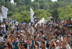 وقفة أمام هندسة الأزهر بالقاهرة لرفض الانقلاب العسكري