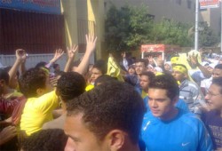 "طلاب ضد الانقلاب" بالمنوفية يتظاهرون رفضًا للمحاكمة الهزلية