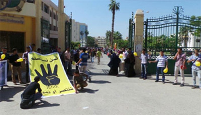 بالصور.. غضب جامعة الفيوم ضد اعتقال الطلاب