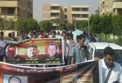 وقفة ومسيرة لطلاب ضد الانقلاب بالإسماعيلية