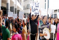 طلاب جامعة دمنهور يواصلون ثورتهم ضد الانقلاب
