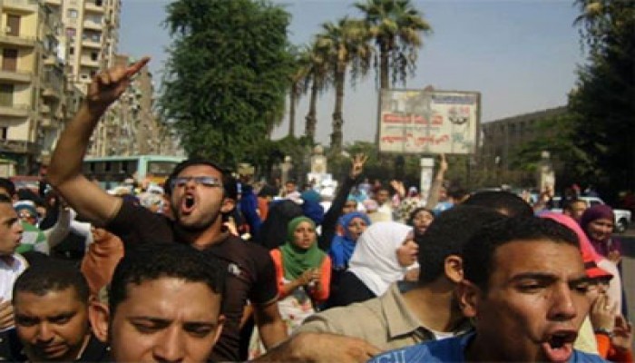هندسة عين شمس تتظاهر ضد الانقلاب وللإفراج عن المعتقلين