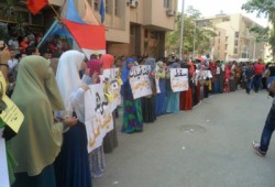 جامعة شبين الكوم تتظاهر ضد جرائم العسكر