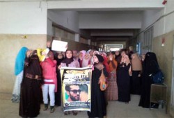 بالصور.. انتفاضة طلابية بجامعة المنصورة رفضًا للانقلاب
