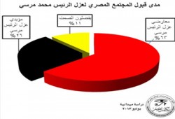 63 % يرفضون الانقلاب على الرئيس مرسي ويطالبون بعودته