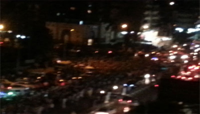 عشرات الآلاف في مسيرة حاشدة بالهرم تأييدًا للرئيس مرسي