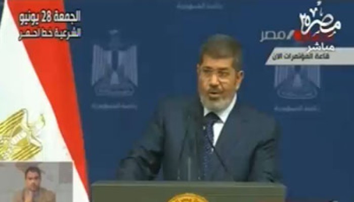 الرئيس مرسي يوجه رسائل إلى جميع شرائح الشعب المصري