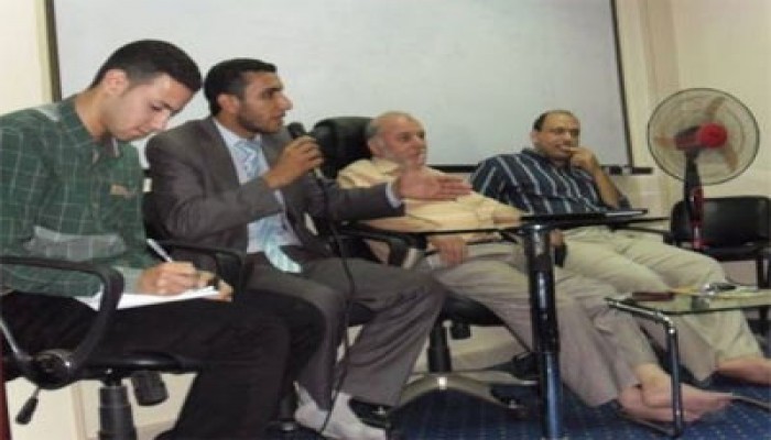 نائب اتحاد طلاب مصر في لقاء بشباب الحرية والعدالة بأبو حماد