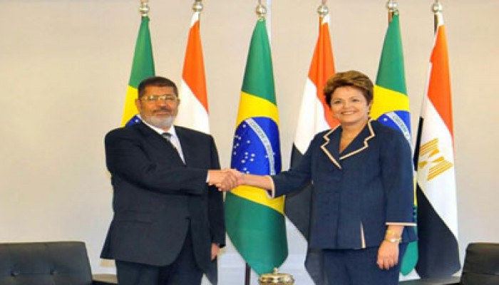 الرئيسان مرسي وروسيف يتفقان على أهمية تعميق التعاون بين البلدين