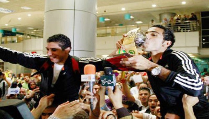 استقبال جماهيري لمنتخب شباب مصر الفائز ببطولة إفريقيا