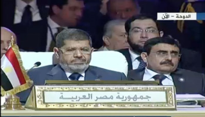 الرئيس مرسي يطالب بإتمام المصالحة الفلسطينية وإنهاء حصار غزة