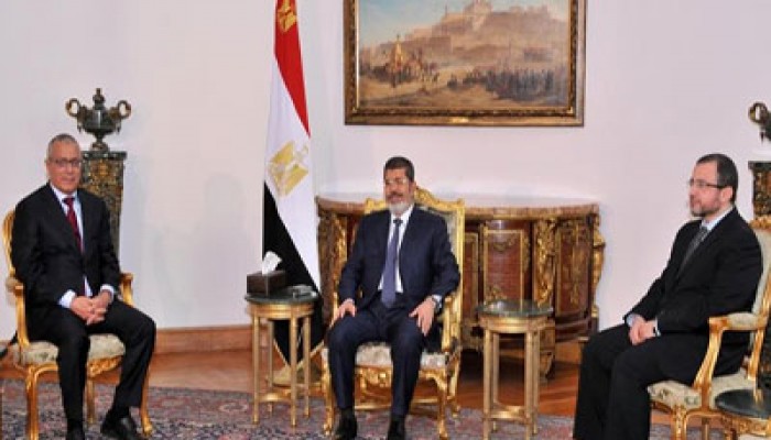 الرئيس مرسي بحث مع رئيس وزراء ليبيا سبل تدعيم العلاقات