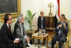 الرئيس مرسي يدلي بحوار لصحيفة "فرانكفورتر الجماينة" الألمانية