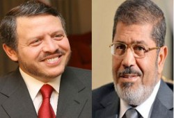 الرئيس مرسي يطلع العاهل الأردني على مجريات المصالحة الفلسطينية