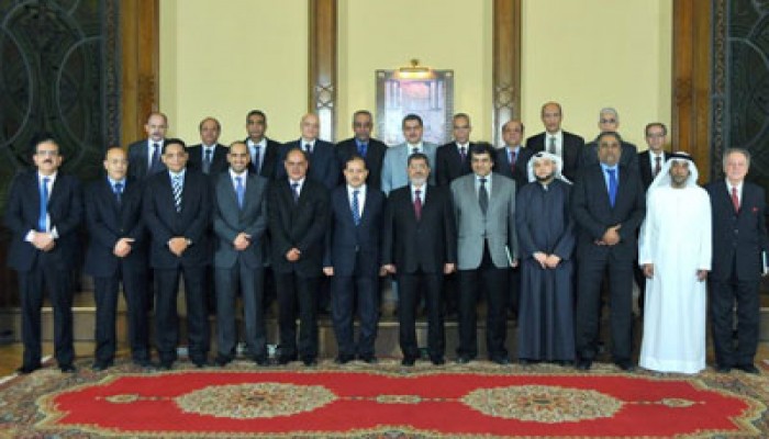 الرئيس مرسي يلتقي مجموعة من الإعلاميين العرب