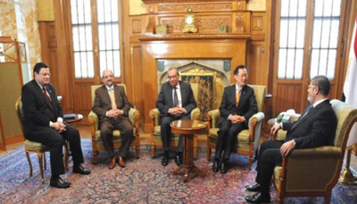 الرئيس مرسي يلتقي رئيس الاتحاد الدولي للناشرين