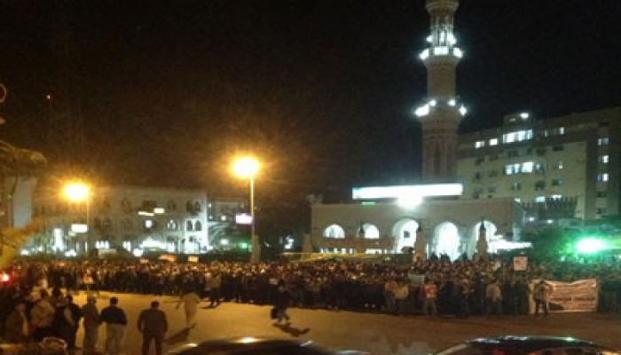 مسيرة  "جري" لتأييد مرسي بميدان رابعة العدوية