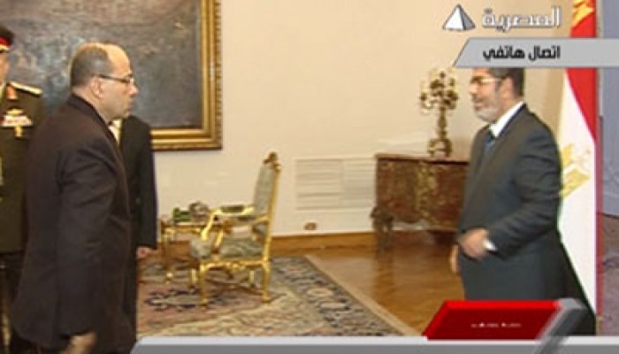 النائب العام الجديد المستشار طلعت إبراهيم يؤدى اليمين الدستورية أمام الرئيس